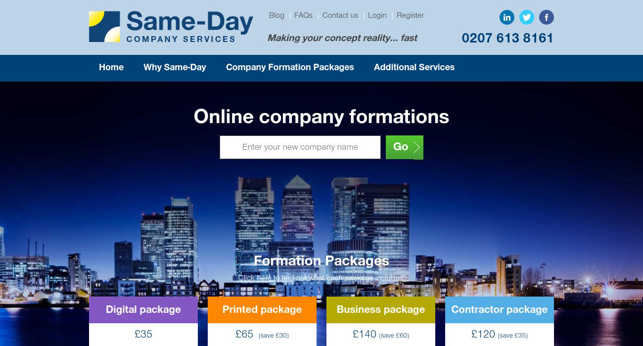 Same-Day Company Services